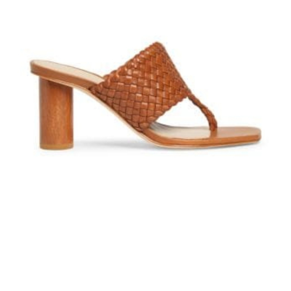 NIB! Saks Fifth Avenue 70 MM Woven Leather Sandal 6